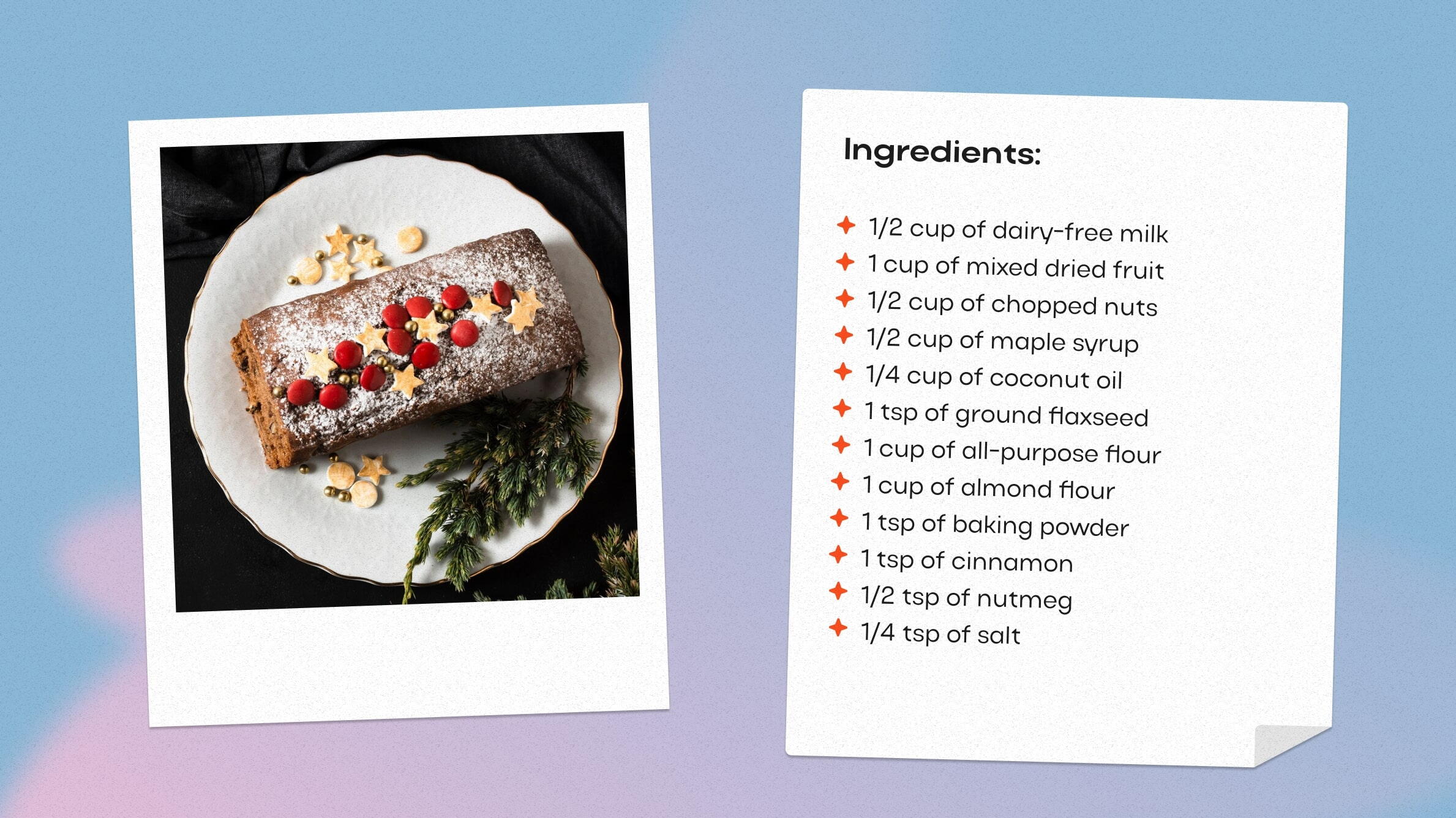 Vegan christmas cake recipe