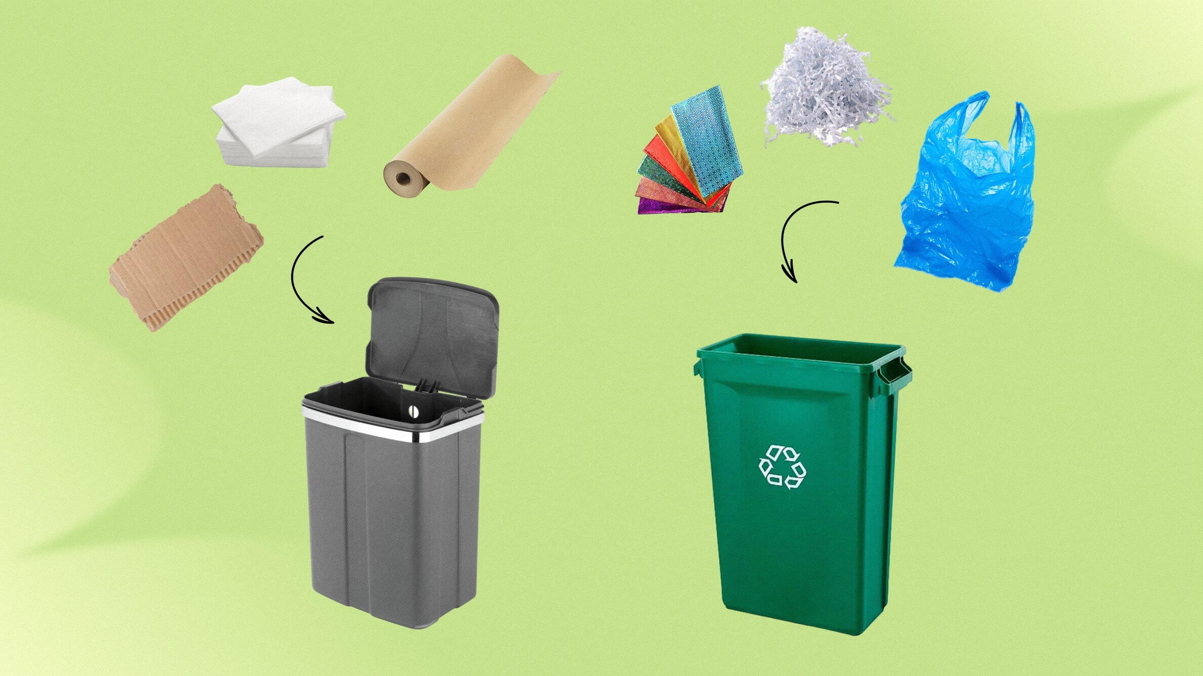 Proper recycling of bouquet or confectionery packaging