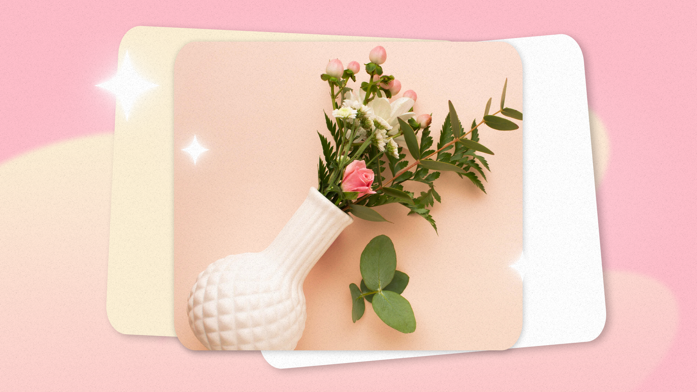 How to arrange a bouquet of flowersin a medium-sized vase