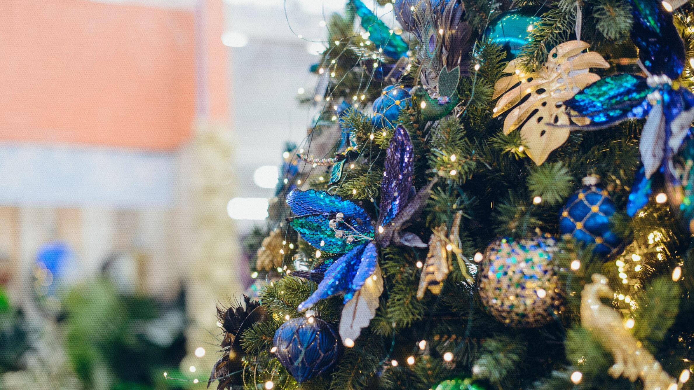 Navy blue christmas decor ideas