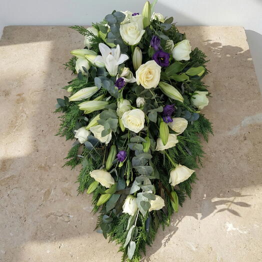 Двусторонняя похоронная композиция (ромбовидная), 3 фута