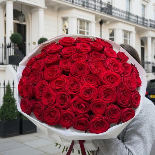 Red Roses for Women s Day 50 stems