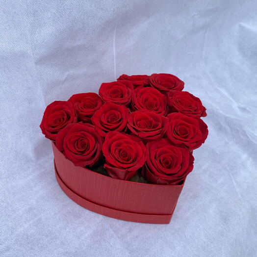 Flowers in a heart box