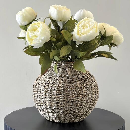 BLOOMING SERENITY WOVEN VASE