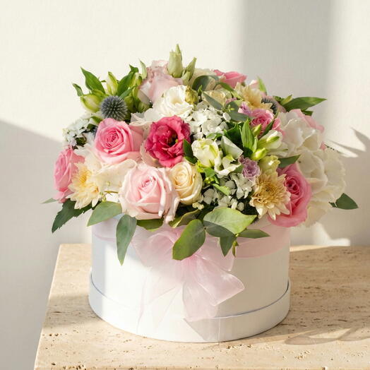 Soft Pink   Ivory Garden Flower Box