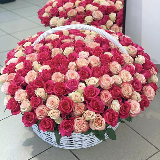 Roses in basket