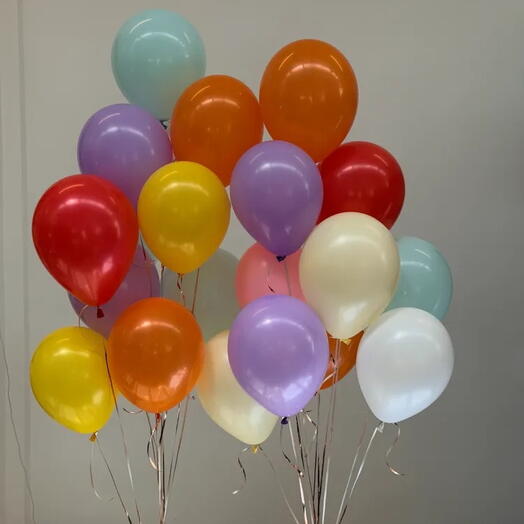 Multi-Colored Latex Balloons (20 Helium Balloons)