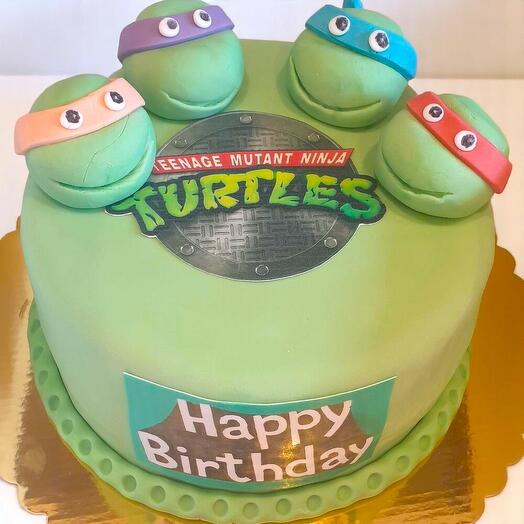 Teenage Mutant Ninja Turtles Vegan Chocolate Birthday Cake