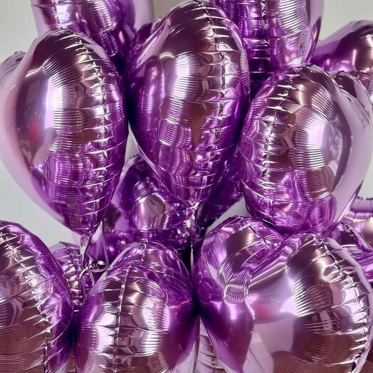 15 Purple Heart Helium Balloons – For a Sweet   Romantic Touch