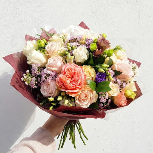 For You – Luxury Peach   Cream Rose Bouquet