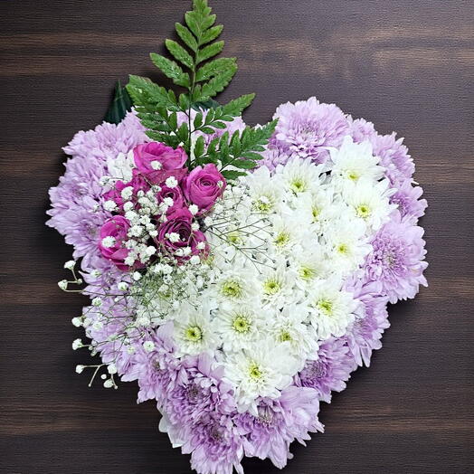 Liliac and white heart