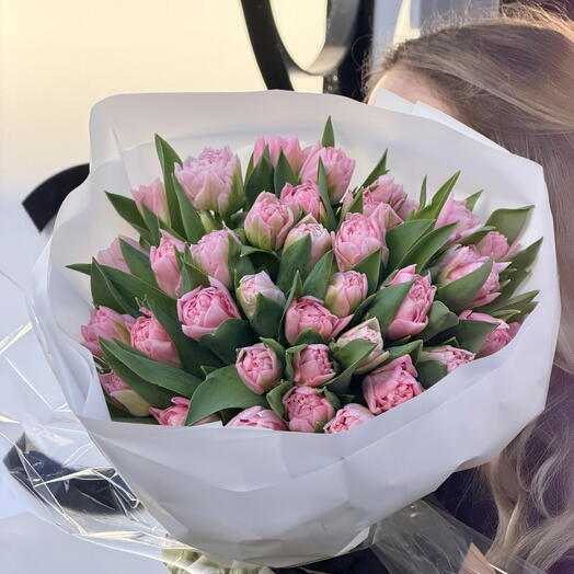 50 Pink Peony Tulips