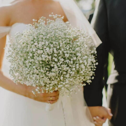 Букет невесты из гипсофилы