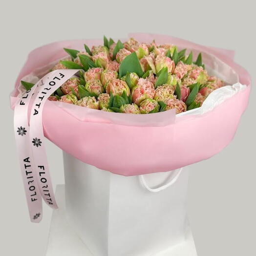 Blush Elegance Bouquet of tulips (peony tulips)