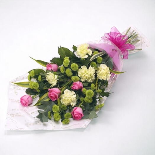 Pink Roses Bouquet with Bloom