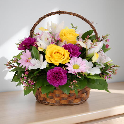 Солнечная садовая корзина