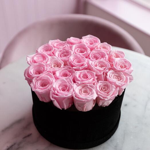 Flowers pink and black box
