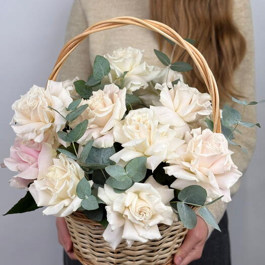 French Roses in Basket