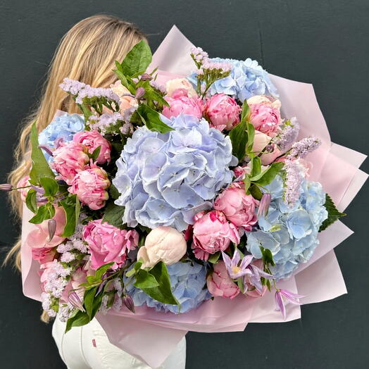 Hydrangea   Peony Bouquet