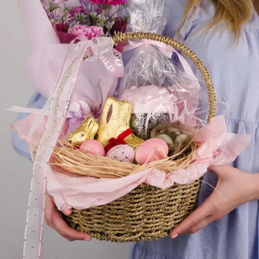 Pink Bloom Easter Basket