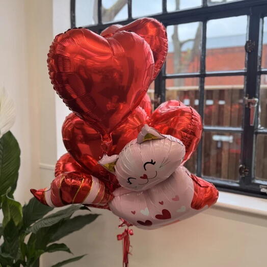 Kitten Luxury Love Set (11 helium-inflated balloons)
