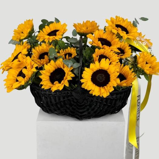 Sunflower basket