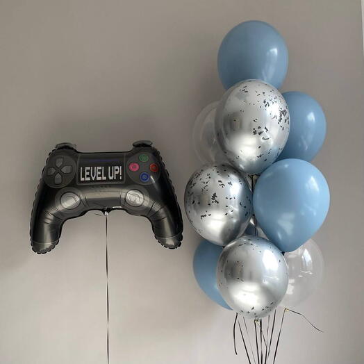 Level Up Party – Helium Balloon Set (7 balloons)