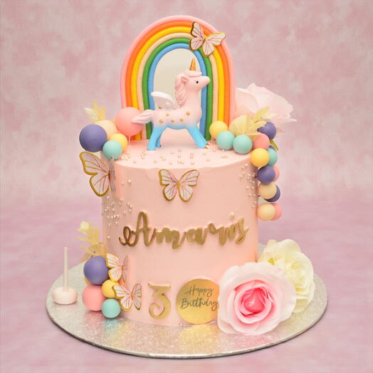 🎀 Unicorn Rainbow Birthday Cake – Handmade   Custom Design