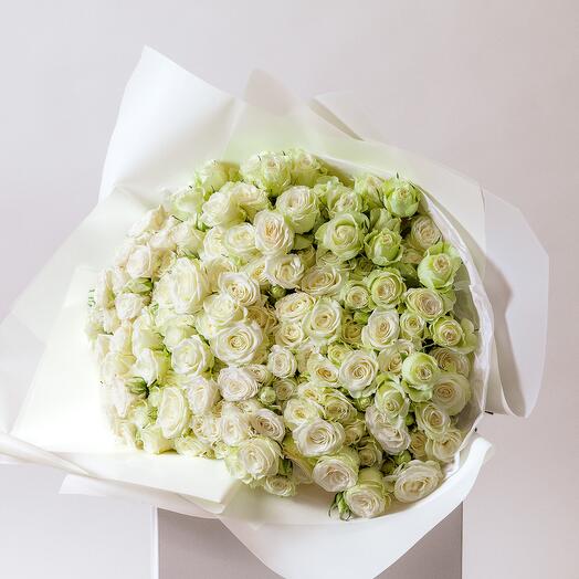 Spray roses white bq