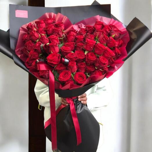 55 Red Roses Bouquet