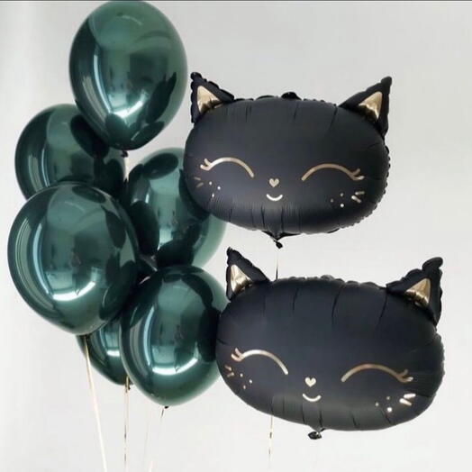 Double Black Cat Balloon Set