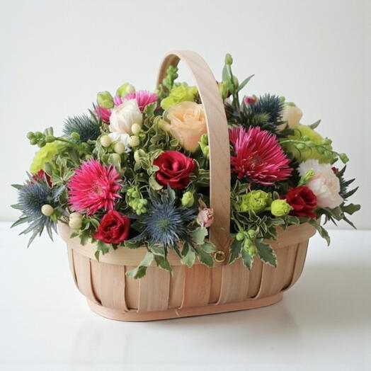 Vibrant flower basket