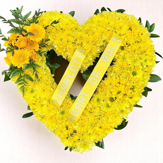 Heart Of Gold Funeral Arrangement