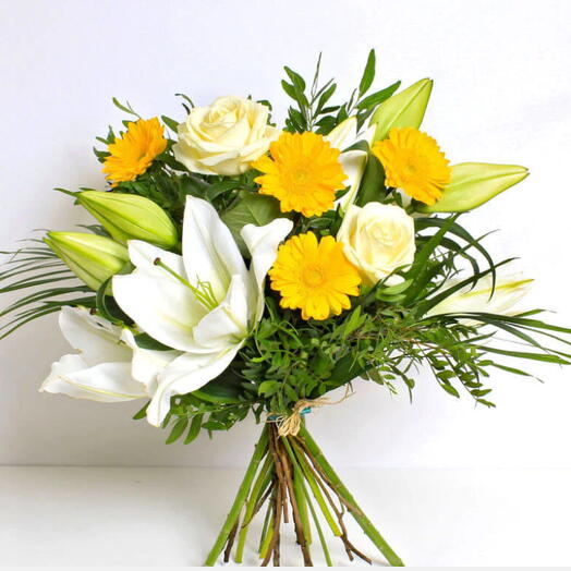 Bouquet of Lilies, Roses and Gerberas