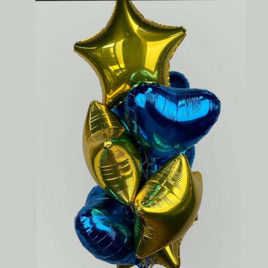 Blue and Yellow Balloons