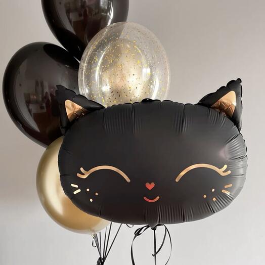 Black Cat Balloon Set