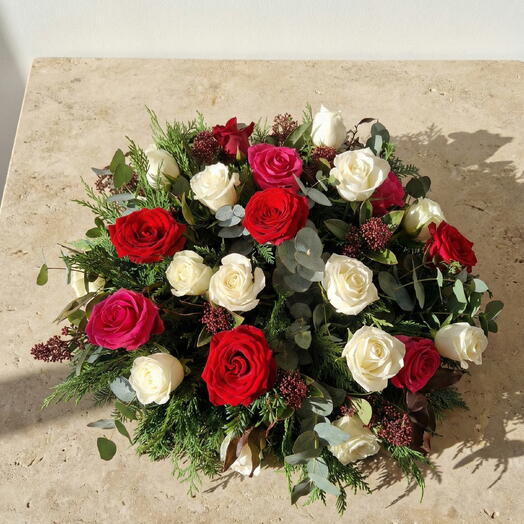 Свадебный букетик для центрального украшения стола